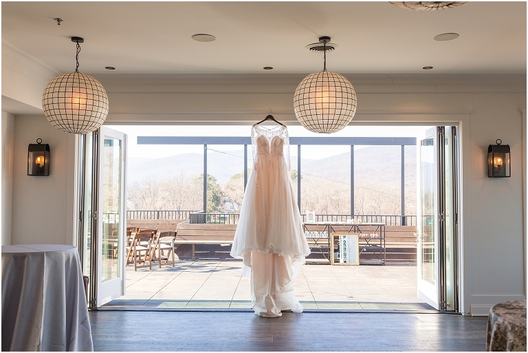 Winter wedding at The Rooftop in Crozet, Virginia. The golden sunset and surrounding views created the most beautiful wedding.
