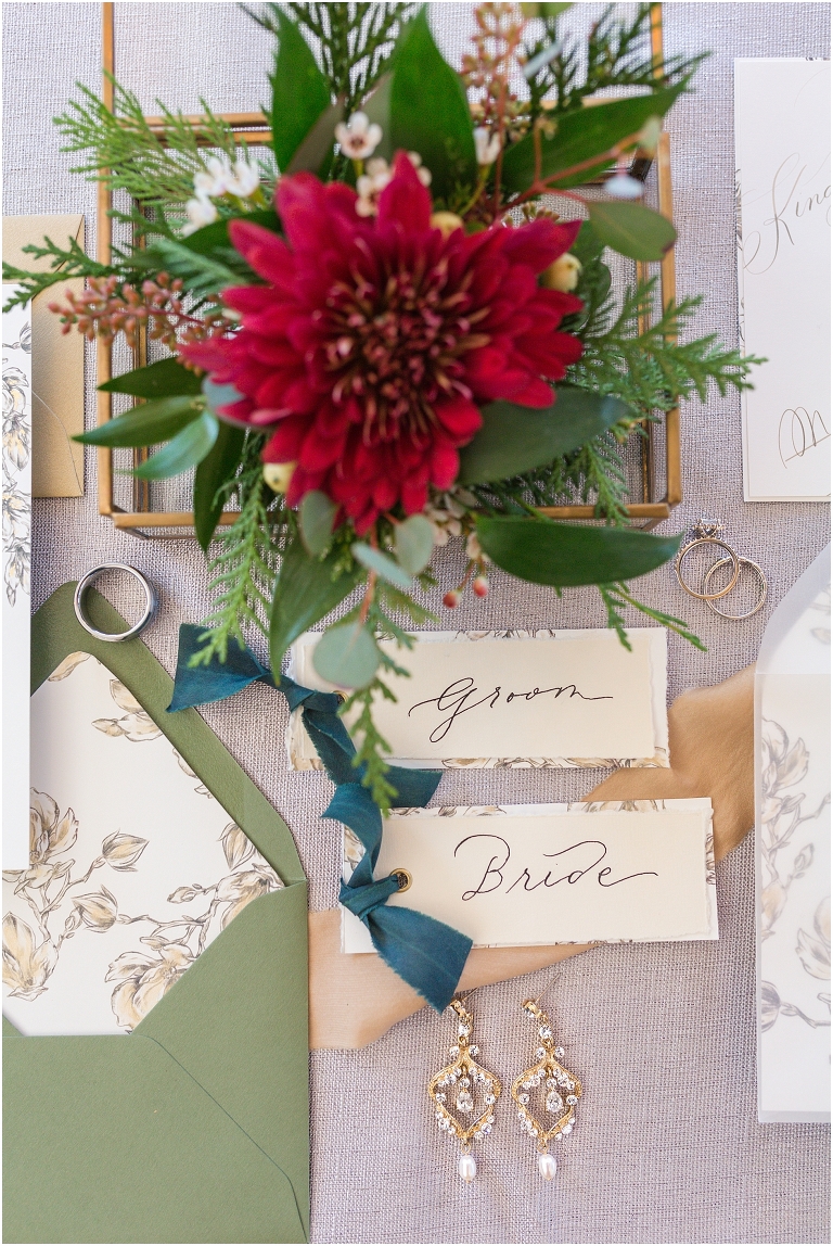 Winter wedding at The Rooftop in Crozet, Virginia. The golden sunset and surrounding views created the most beautiful wedding.