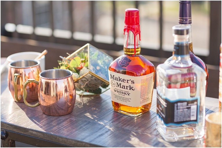 Winter wedding at The Rooftop in Crozet, Virginia. The golden sunset and surrounding views created the most beautiful wedding.