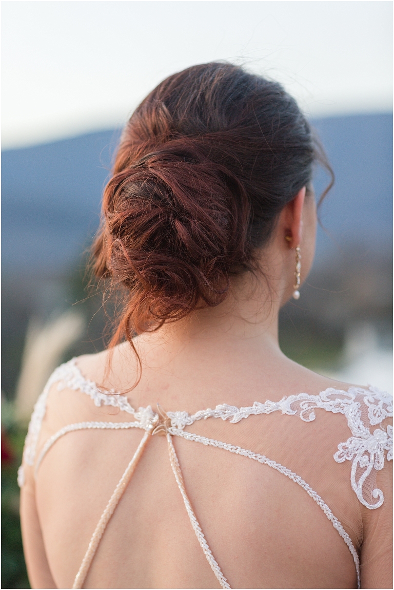 Winter wedding at The Rooftop in Crozet, Virginia. The golden sunset and surrounding views created the most beautiful wedding.