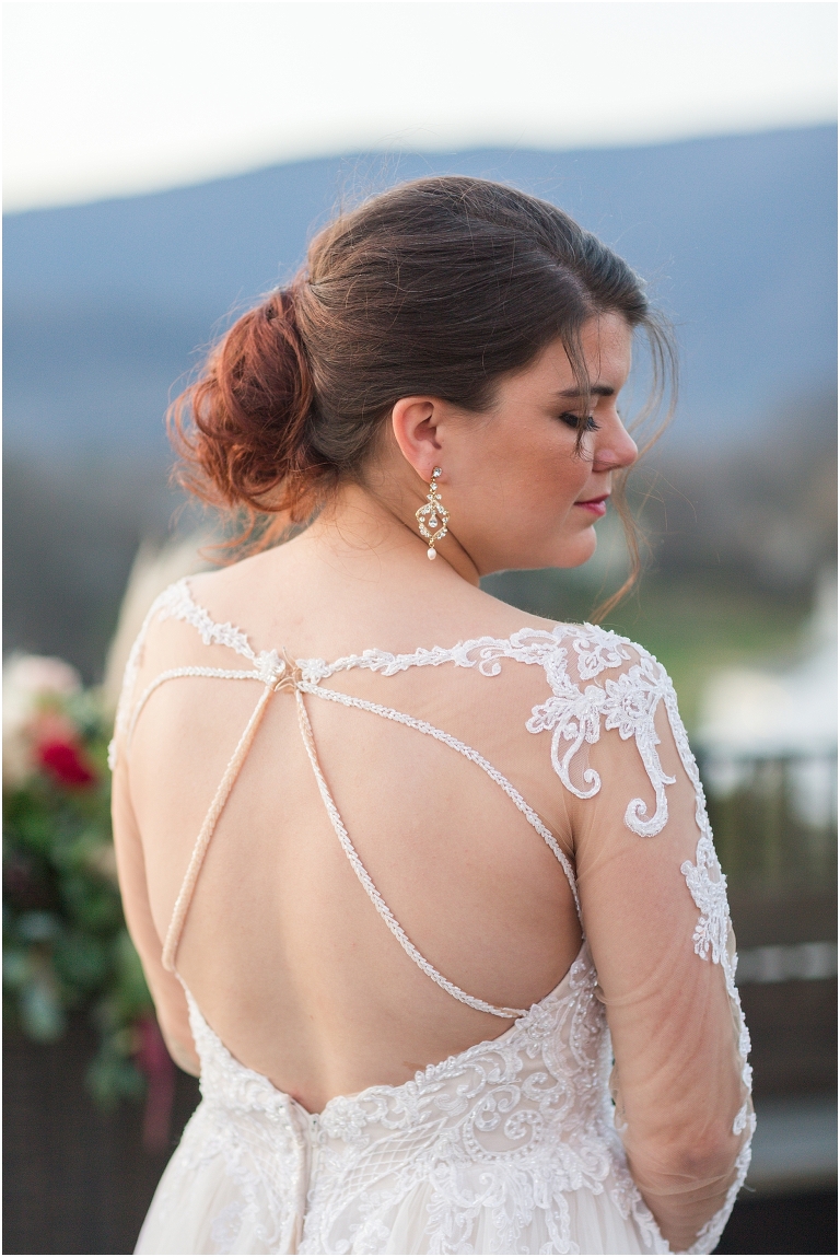 Winter wedding at The Rooftop in Crozet, Virginia. The golden sunset and surrounding views created the most beautiful wedding.
