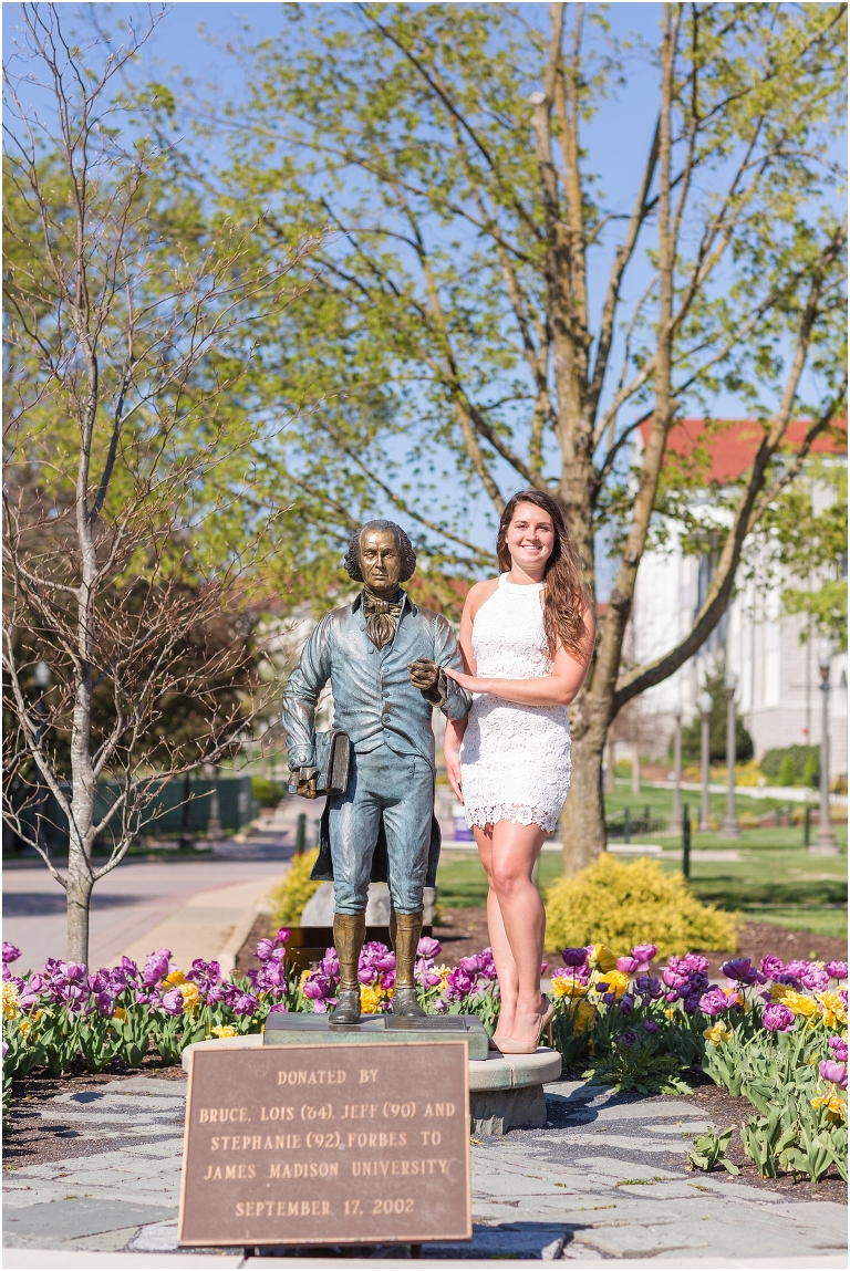 James Madison University (JMU) graduation portraits.