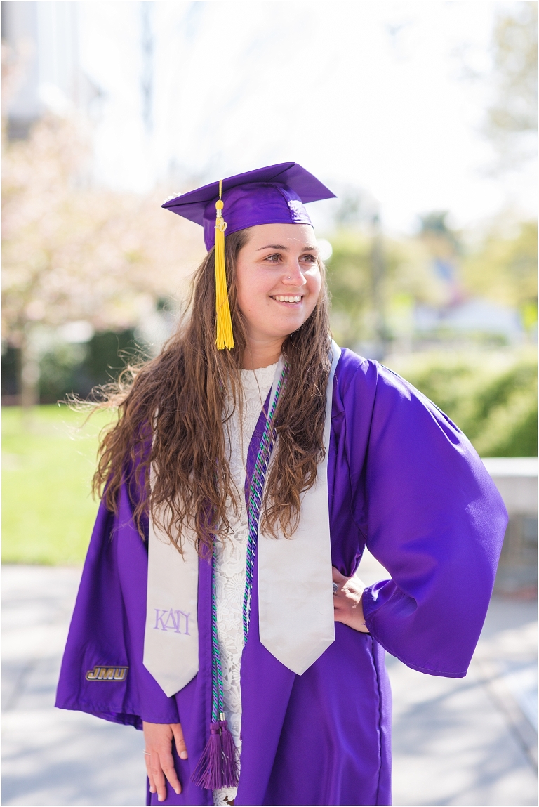 James Madison University (JMU) graduation portraits.