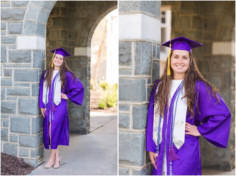 James Madison University (JMU) graduation portraits.