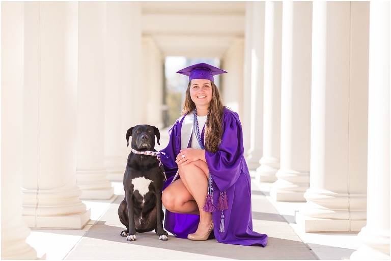 James Madison University (JMU) graduation portraits.