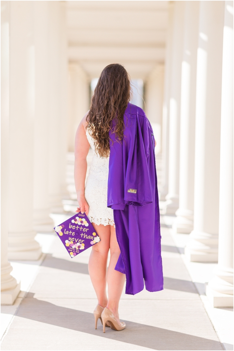 James Madison University (JMU) graduation portraits.