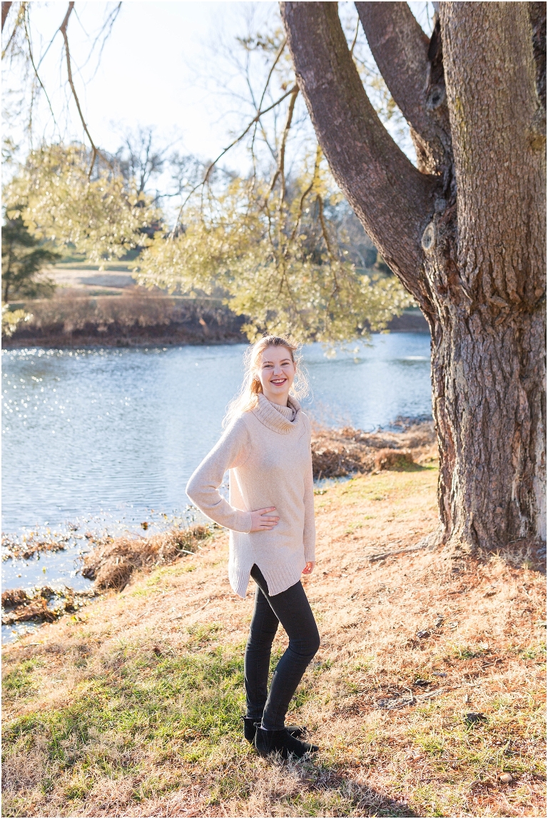 Winter high school senior session at Boar’s Head Resort.