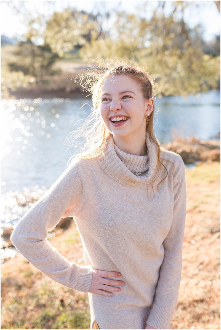 Winter high school senior session at Boar’s Head Resort.