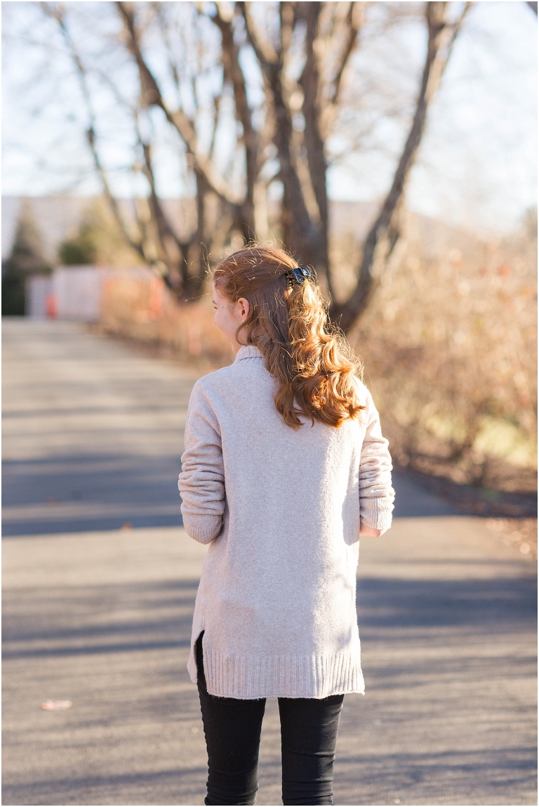 Winter high school senior session at Boar’s Head Resort.