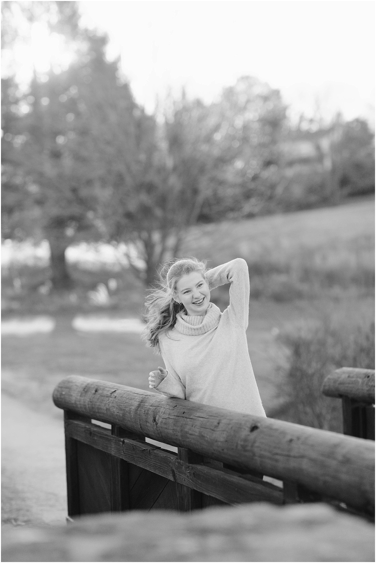 Winter high school senior session at Boar’s Head Resort.