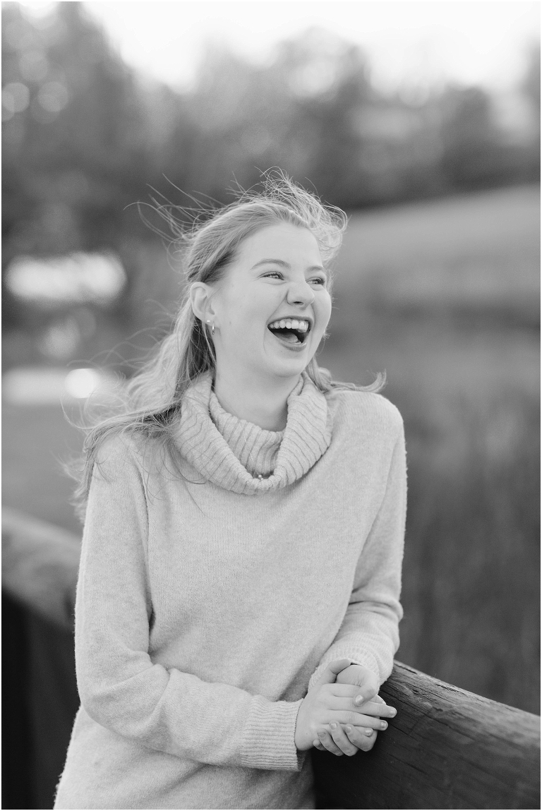 Winter high school senior session at Boar’s Head Resort.