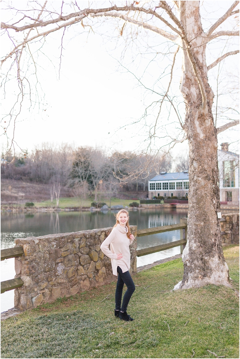 Winter high school senior session at Boar’s Head Resort.
