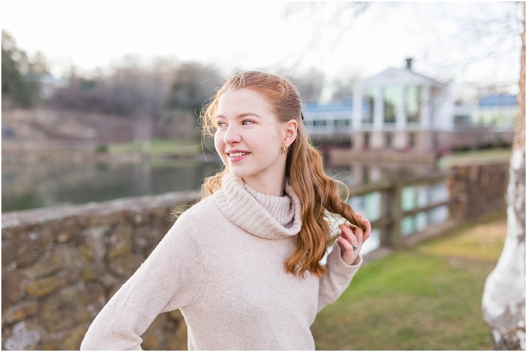 Winter high school senior session at Boar’s Head Resort.