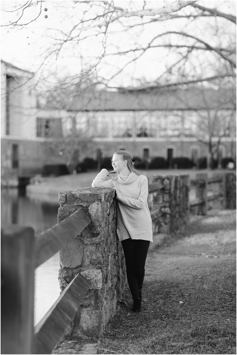 Winter high school senior session at Boar’s Head Resort.