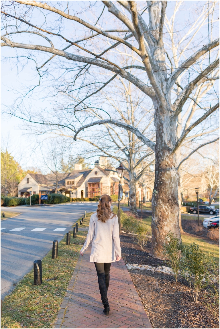 Winter high school senior session at Boar’s Head Resort.