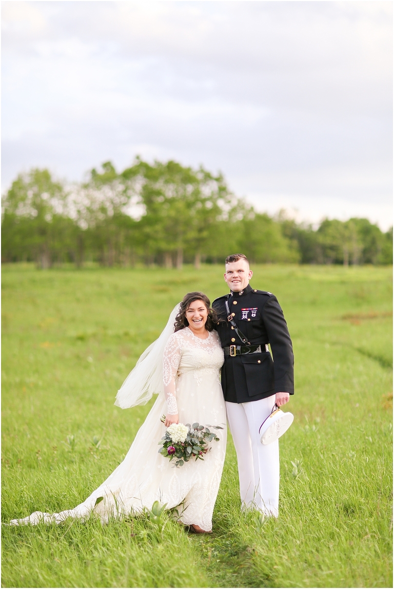 Shenandoah National Park bridal portraits up in Big Meadows on Skyline Drive