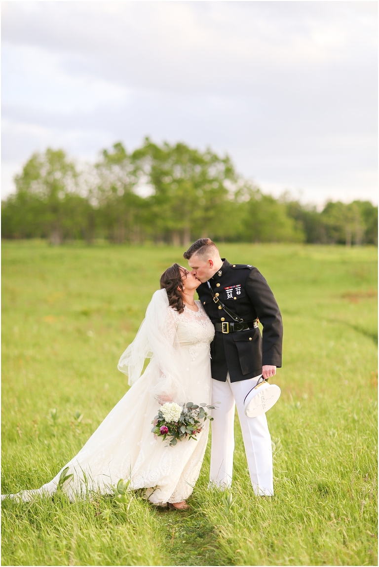 Shenandoah National Park bridal portraits up in Big Meadows on Skyline Drive