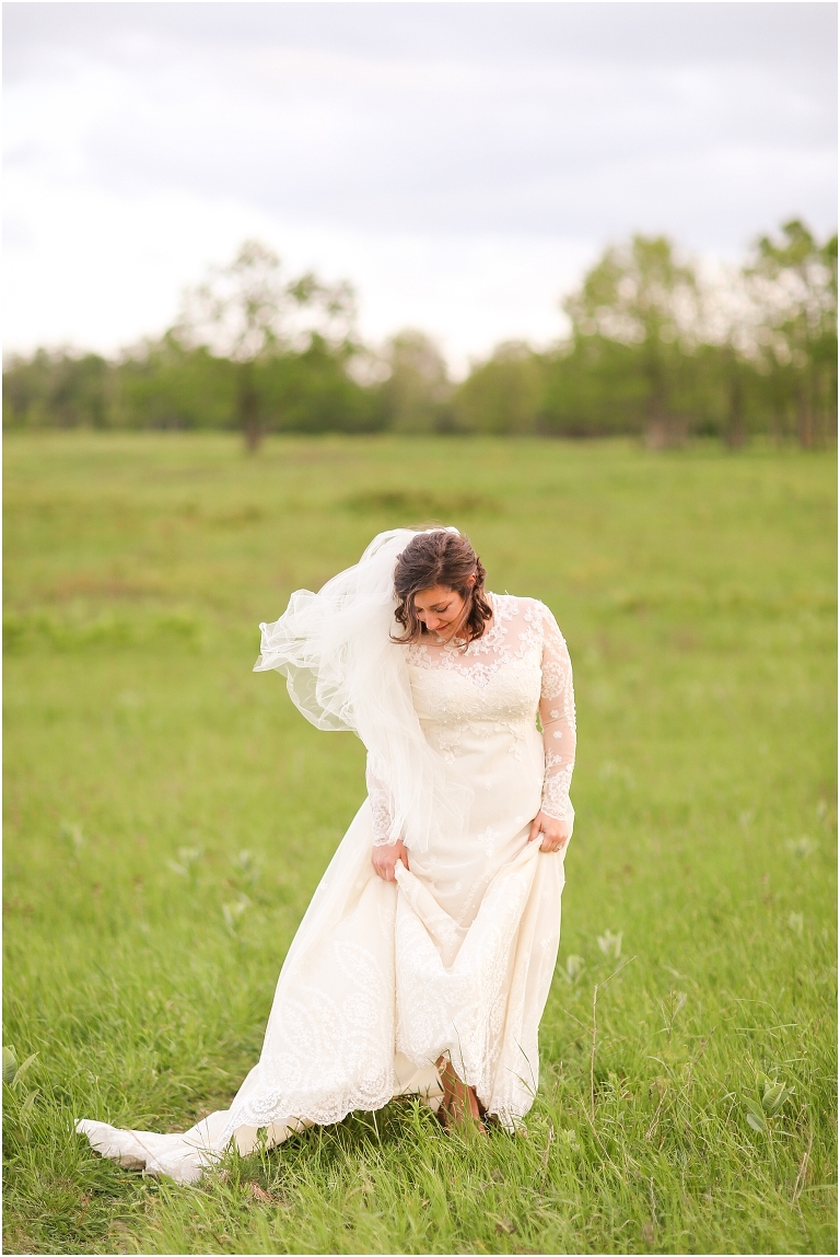 Shenandoah National Park bridal portraits up in Big Meadows on Skyline Drive