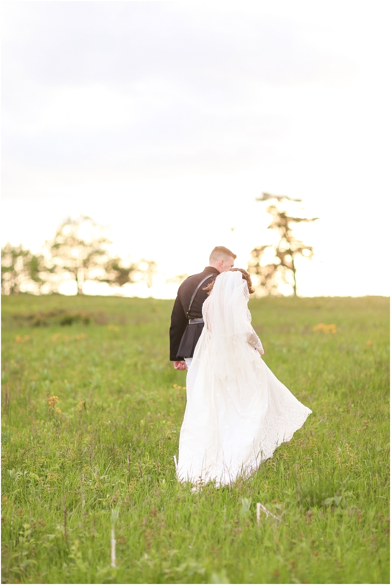 Shenandoah National Park bridal portraits up in Big Meadows on Skyline Drive