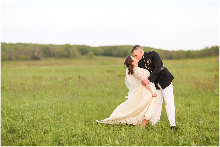 Shenandoah National Park bridal portraits up in Big Meadows on Skyline Drive