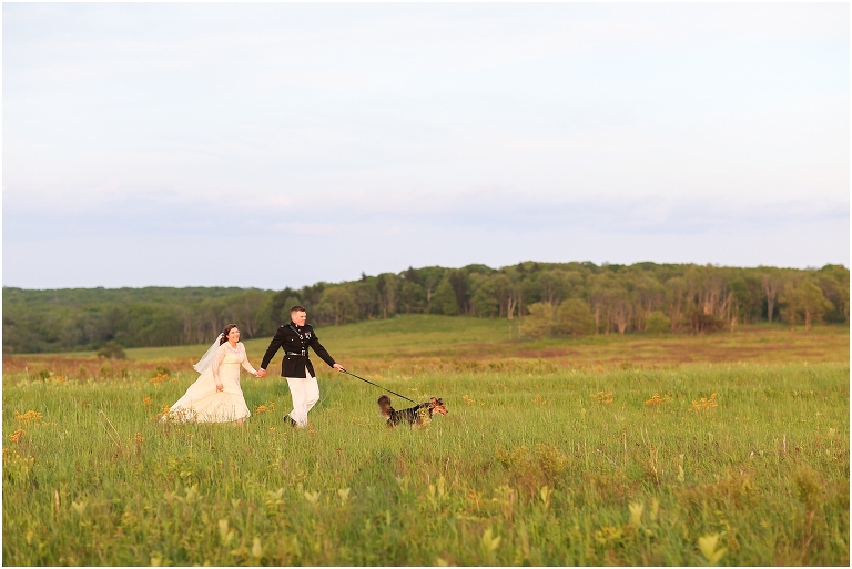 Shenandoah National Park bridal portraits up in Big Meadows on Skyline Drive