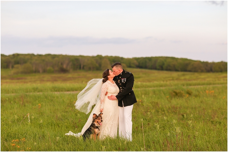Shenandoah National Park bridal portraits up in Big Meadows on Skyline Drive