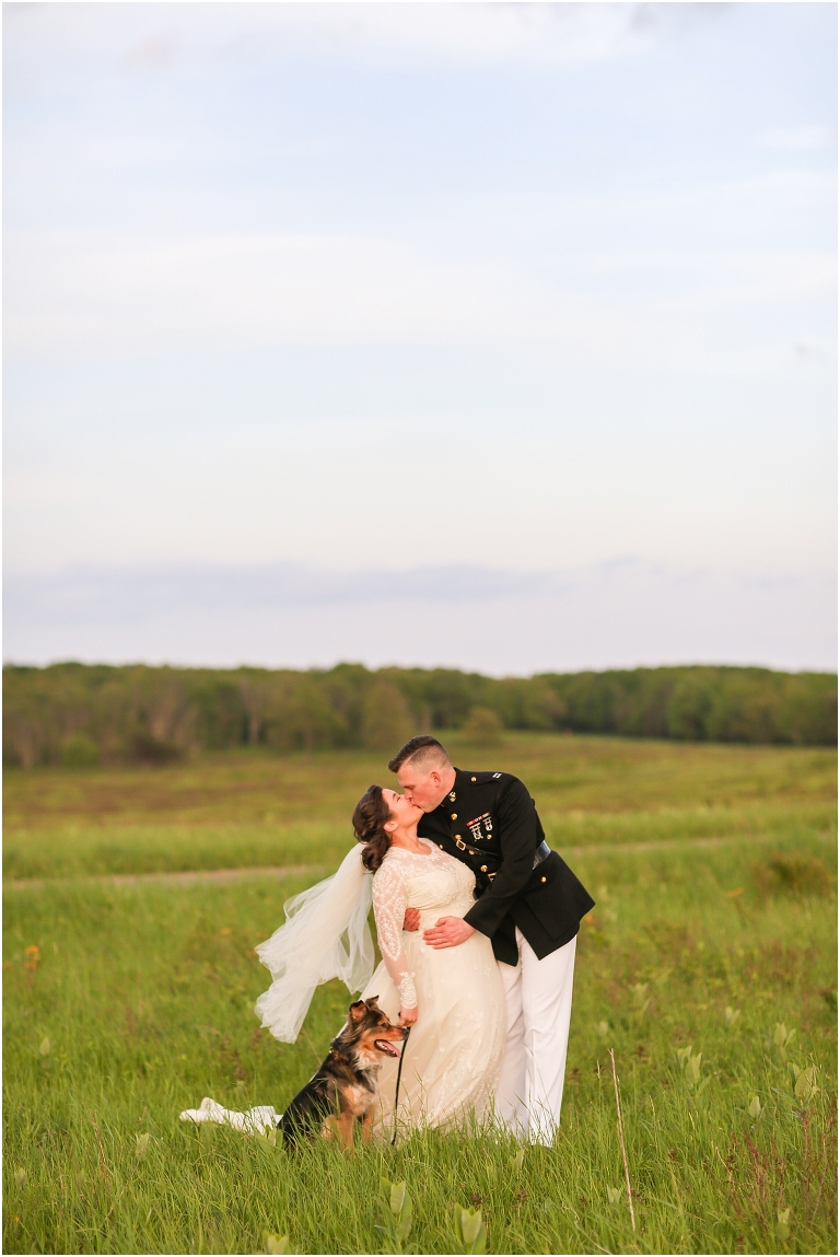 Shenandoah National Park bridal portraits up in Big Meadows on Skyline Drive