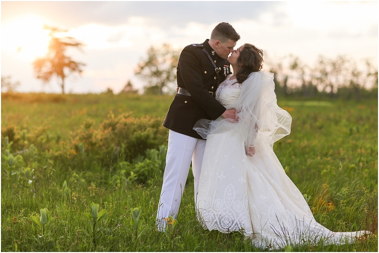 Shenandoah National Park bridal portraits up in Big Meadows on Skyline Drive