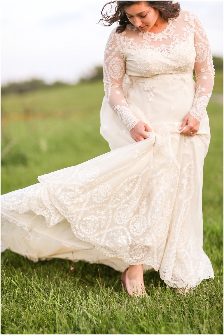 Shenandoah National Park bridal portraits up in Big Meadows on Skyline Drive