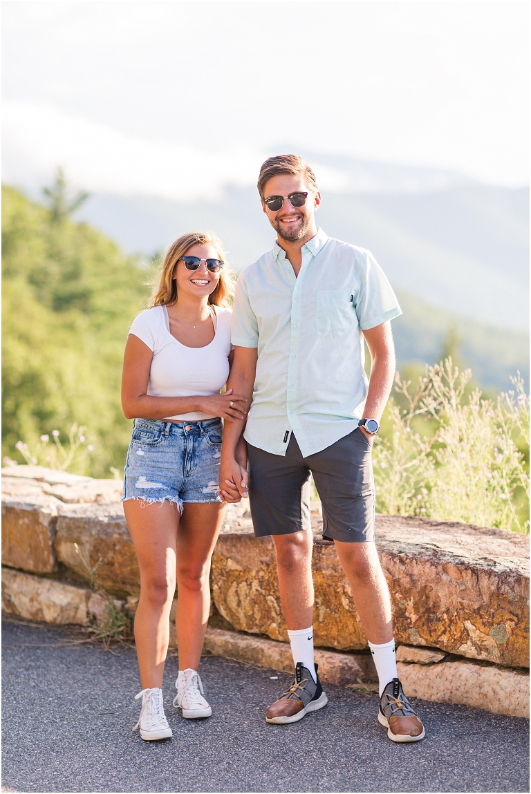 Couples session on Skyline Drive. The golden sun was beautiful with amazing surrounding views.