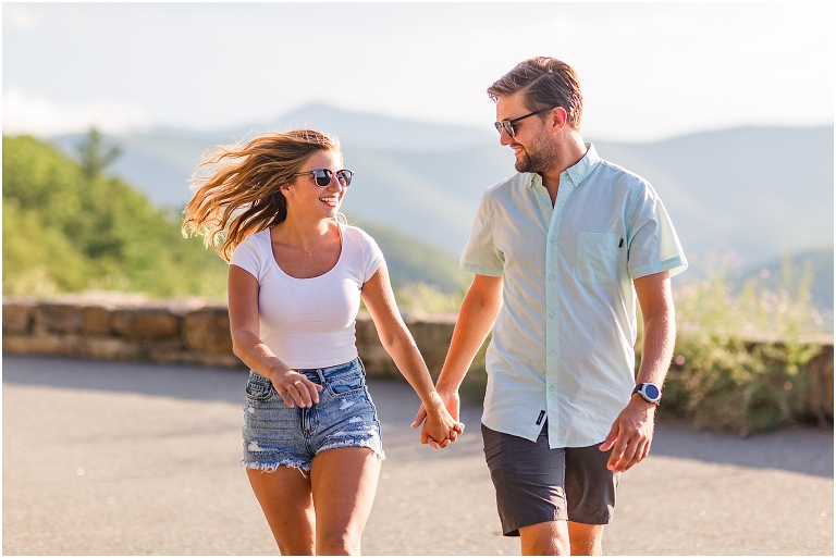 Couples session on Skyline Drive. The golden sun was beautiful with amazing surrounding views.