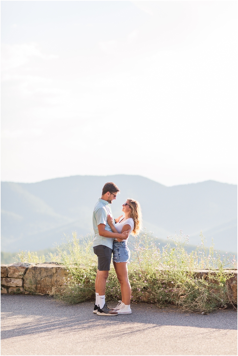 Couples session on Skyline Drive. The golden sun was beautiful with amazing surrounding views.