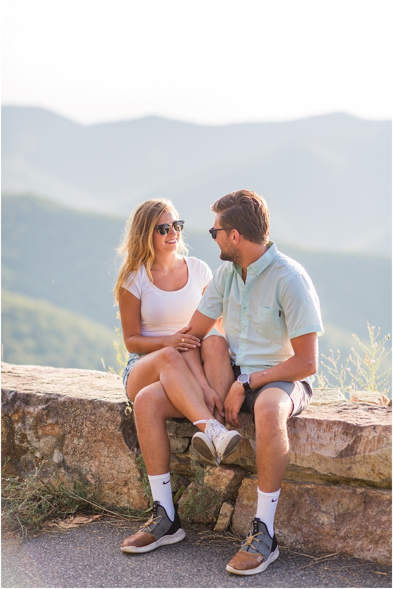 Couples session on Skyline Drive. The golden sun was beautiful with amazing surrounding views.