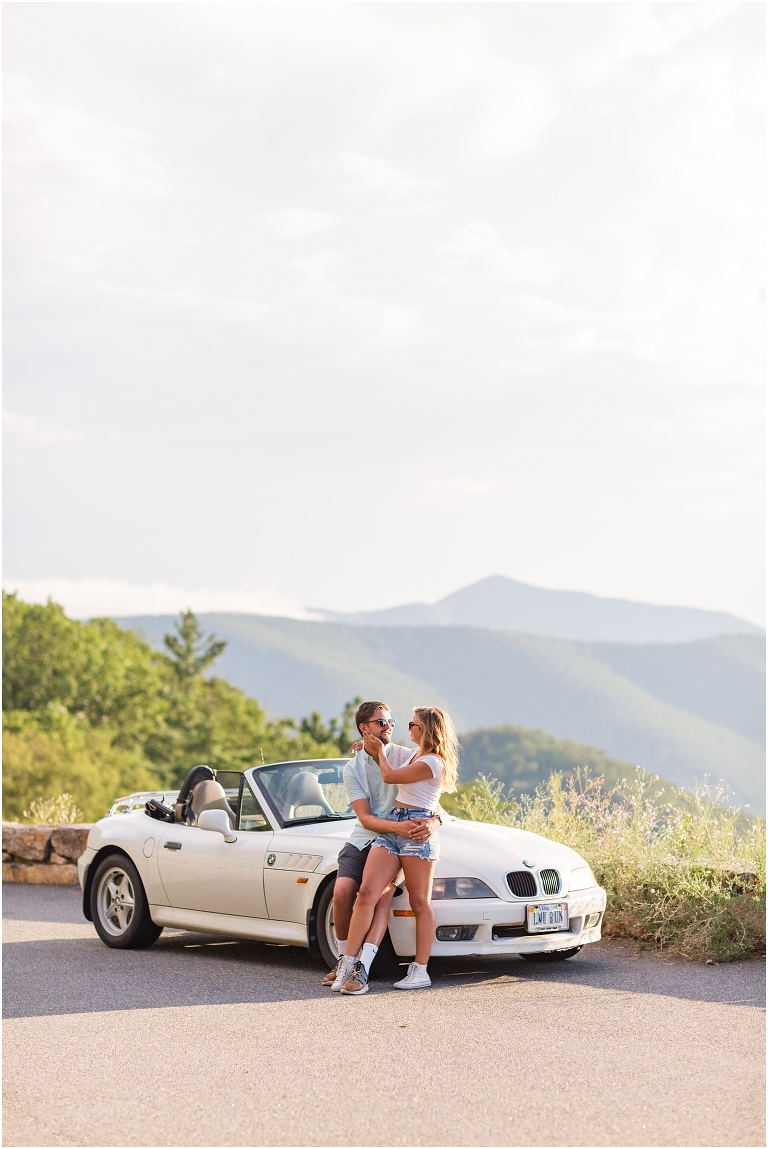 Couples session on Skyline Drive. The golden sun was beautiful with amazing surrounding views.