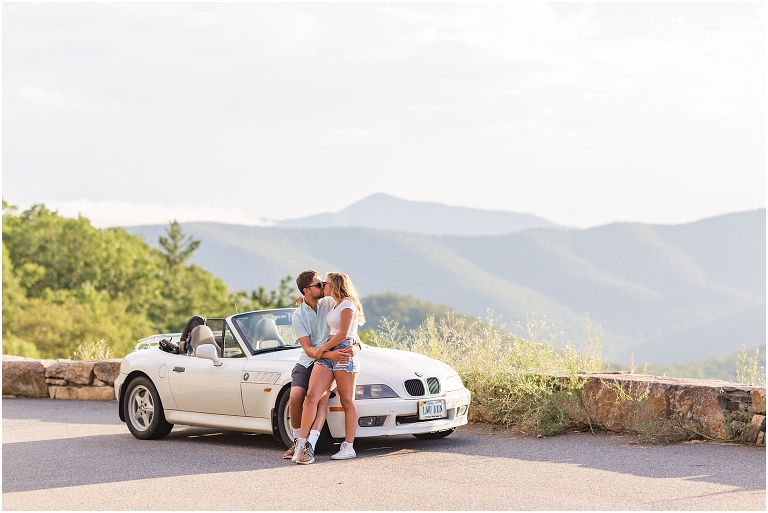 Couples session on Skyline Drive. The golden sun was beautiful with amazing surrounding views.