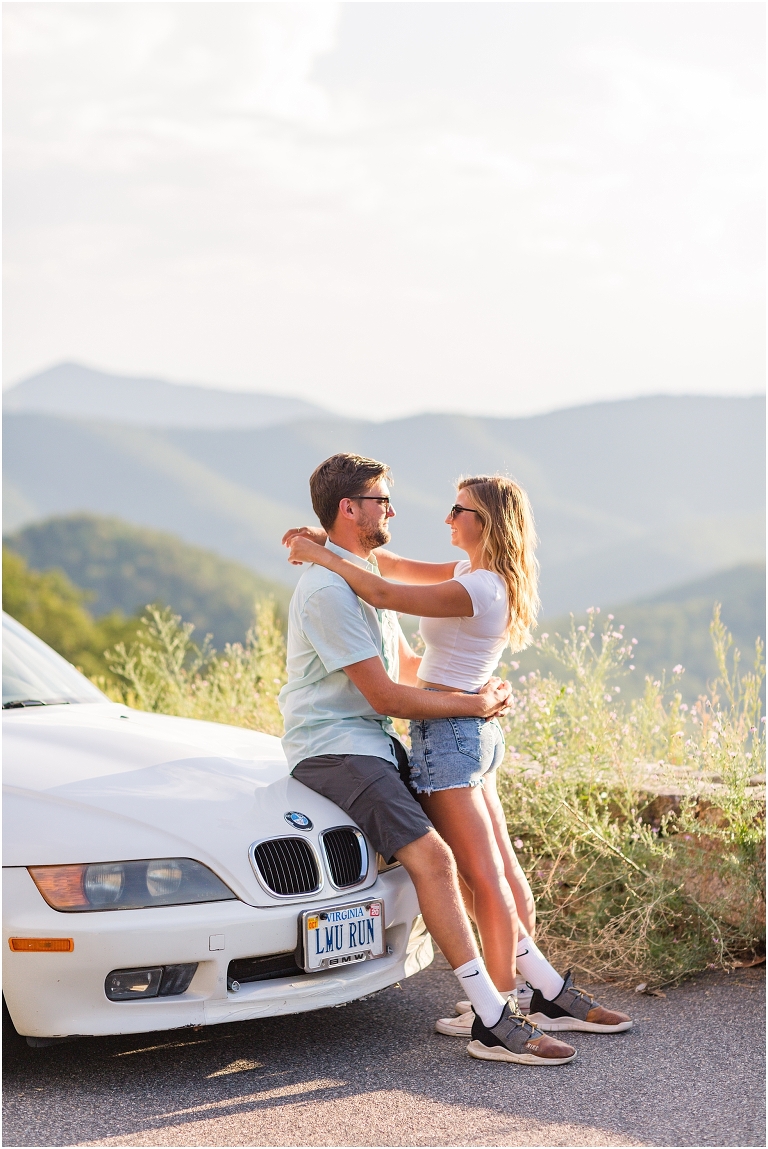 Couples session on Skyline Drive. The golden sun was beautiful with amazing surrounding views.