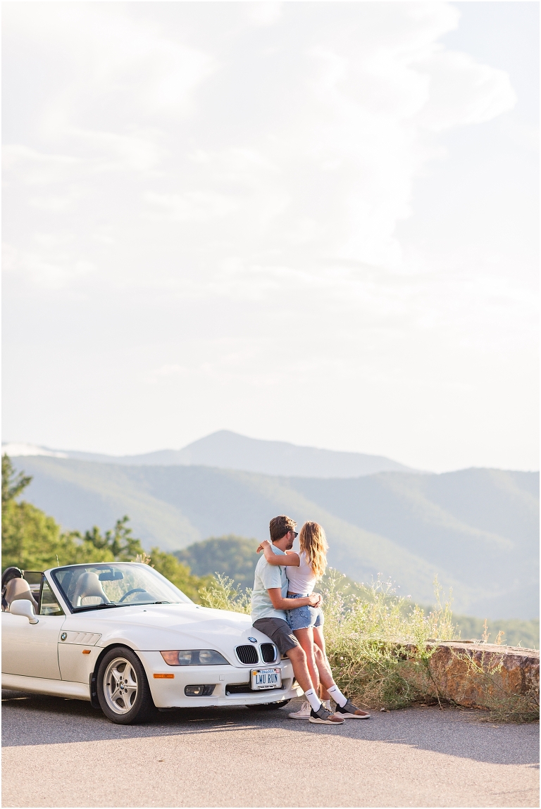 Couples session on Skyline Drive. The golden sun was beautiful with amazing surrounding views.