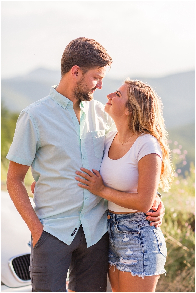 Couples session on Skyline Drive. The golden sun was beautiful with amazing surrounding views.