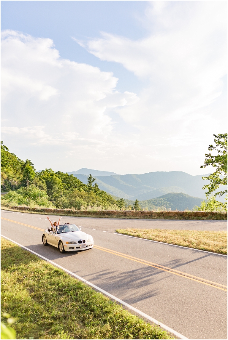 Couples session on Skyline Drive. The golden sun was beautiful with amazing surrounding views.