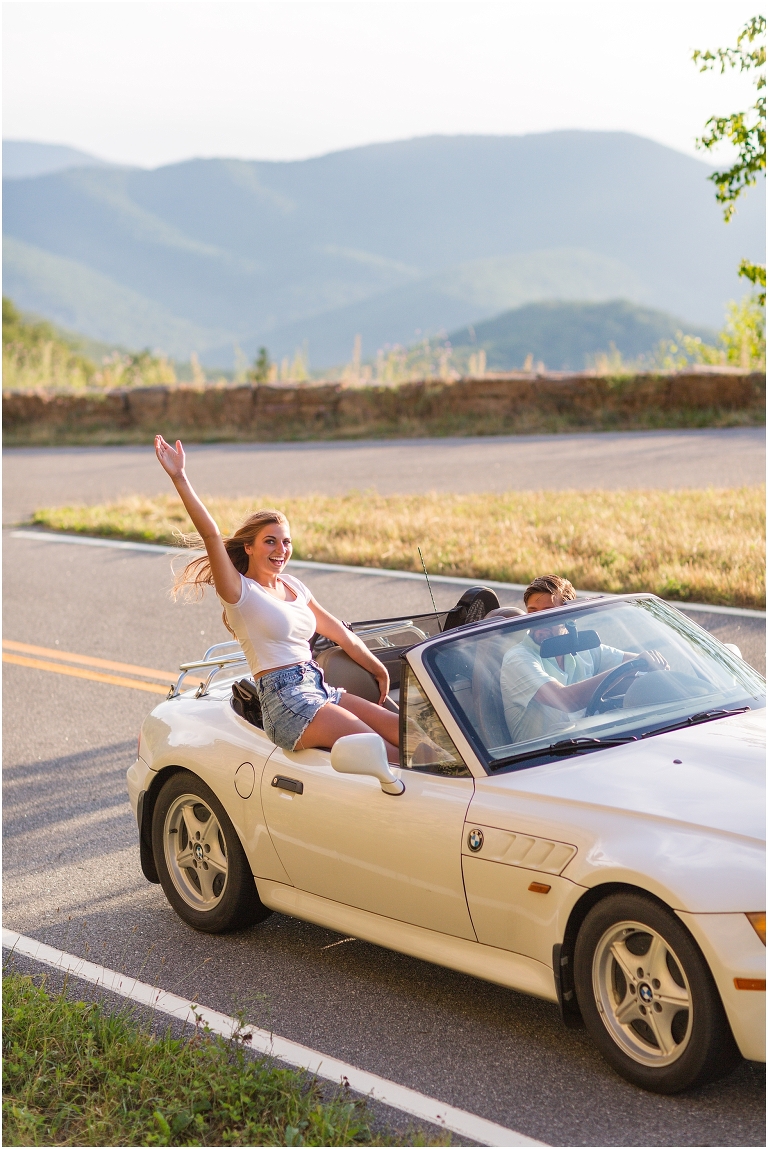 Couples session on Skyline Drive. The golden sun was beautiful with amazing surrounding views.