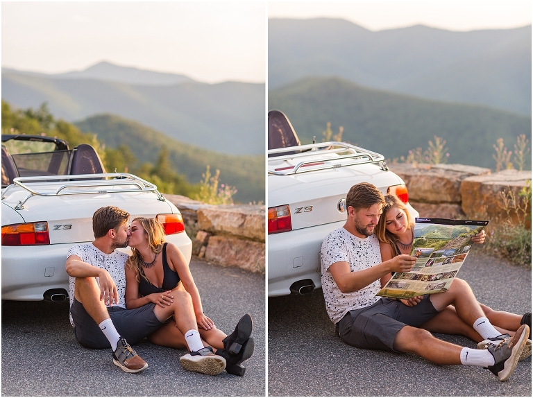 Couples session on Skyline Drive. The golden sun was beautiful with amazing surrounding views.