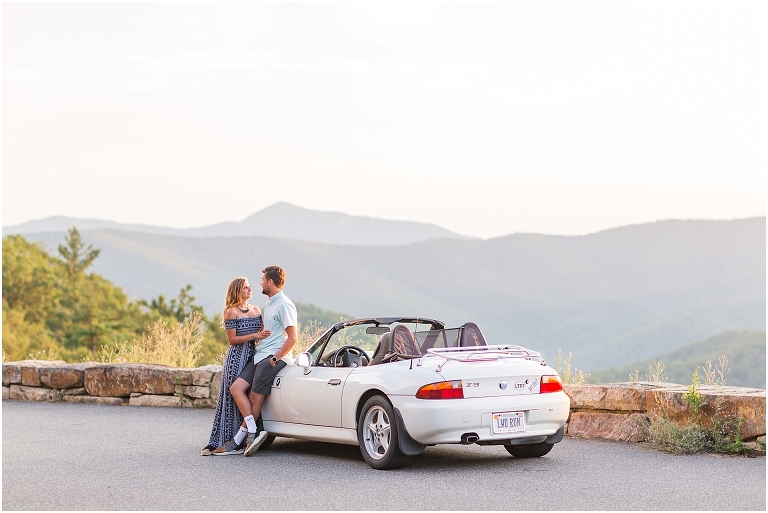 Couples session on Skyline Drive. The golden sun was beautiful with amazing surrounding views.