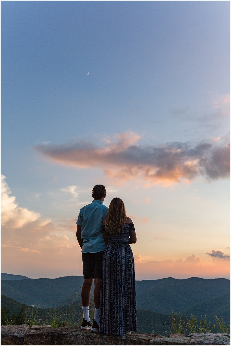 Couples session on Skyline Drive. The golden sun was beautiful with amazing surrounding views.