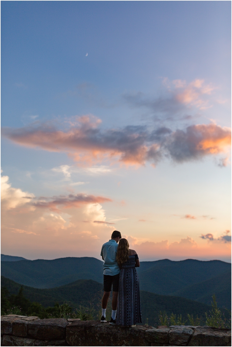 Couples session on Skyline Drive. The golden sun was beautiful with amazing surrounding views.