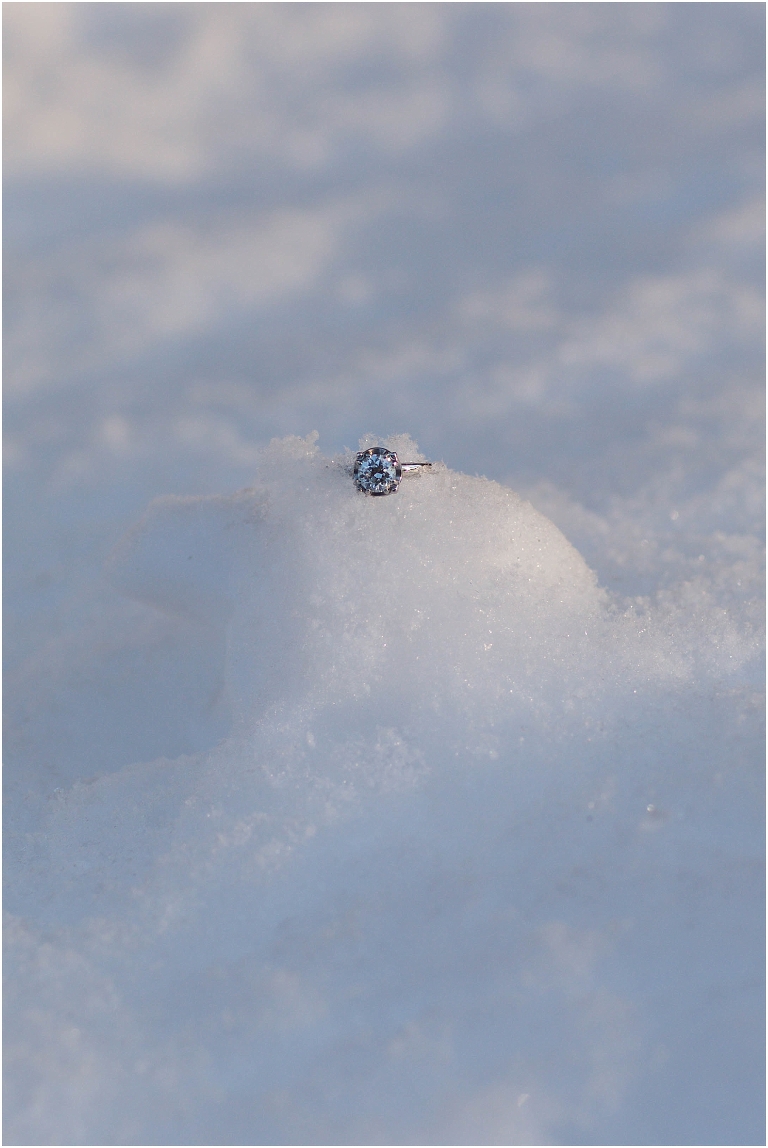 Lost River State Park winter engagement session surrounded by fresh snow in the Virginia mountains.