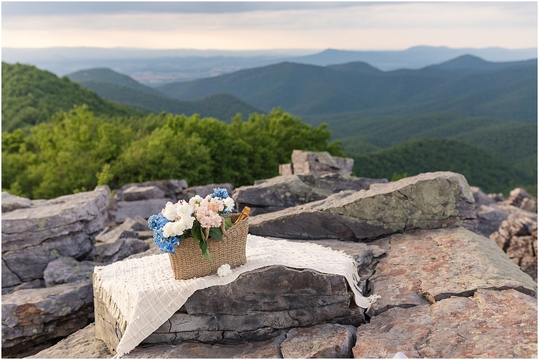 Summer sunset Blackrock Summit Skyline Drive proposal