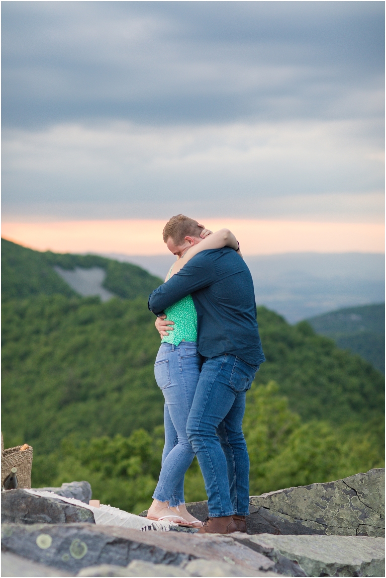 Summer sunset Blackrock Summit Skyline Drive proposal