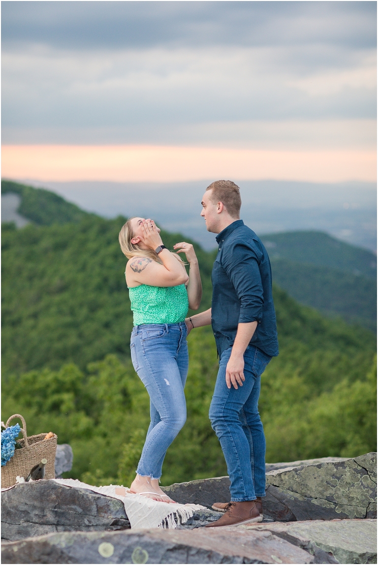 Summer sunset Blackrock Summit Skyline Drive proposal