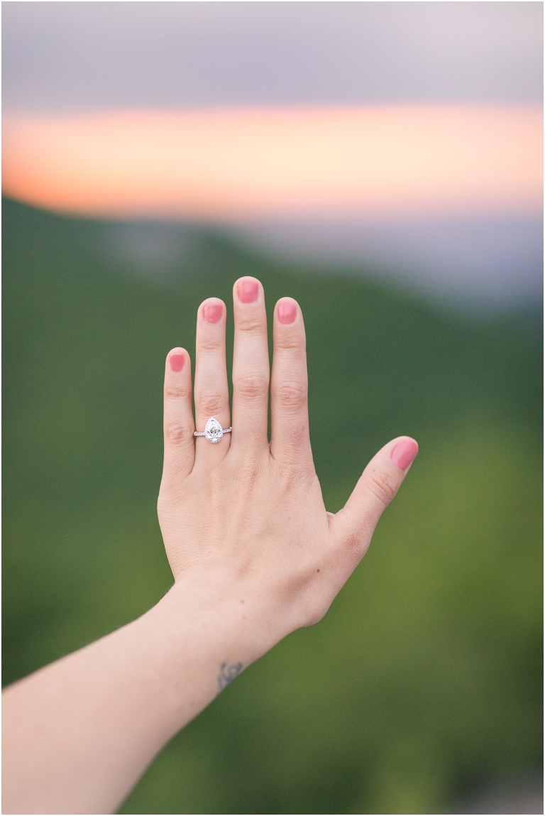 Summer sunset Blackrock Summit Skyline Drive proposal