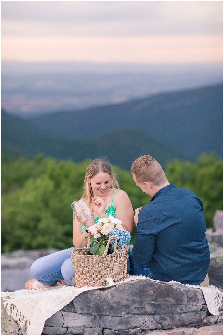 Summer sunset Blackrock Summit Skyline Drive proposal